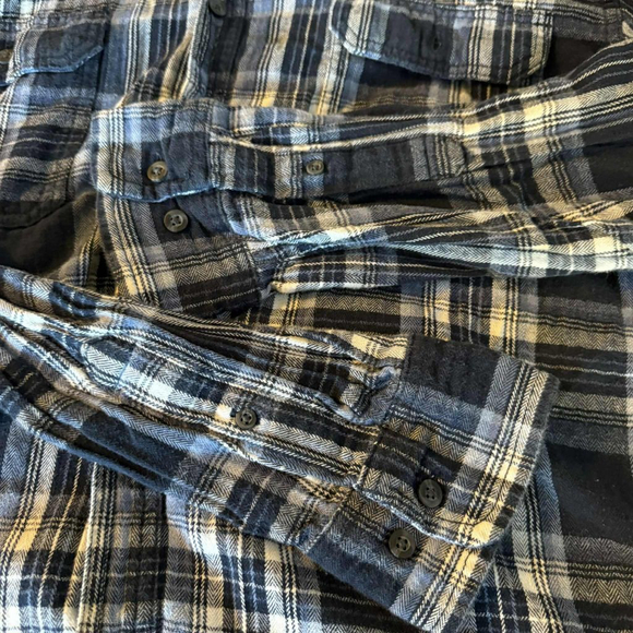 Men's Faded Glory Casual Button Down Shirt XLT (46-48)Blue Plaid - Picture 11 of 11